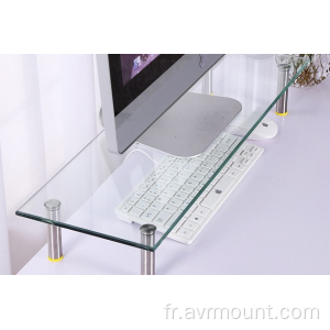 Ordinateur Table Glass Computer Desk Monitor Stand
